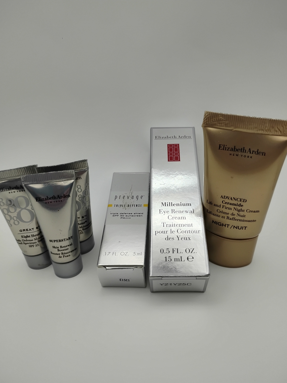 6 Elizabeth Arden Skincare Items- Eye Cream, Sunscreen, Night cream, & ETC.